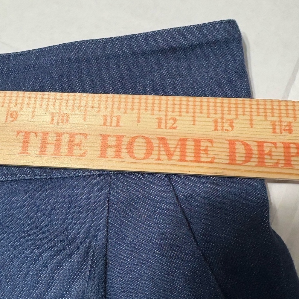 Meg Denim Blue Trousers/Palazzo Wide Leg, Ultra High Rise. Adj. Ankle, Pockets. - Picture 8 of 16